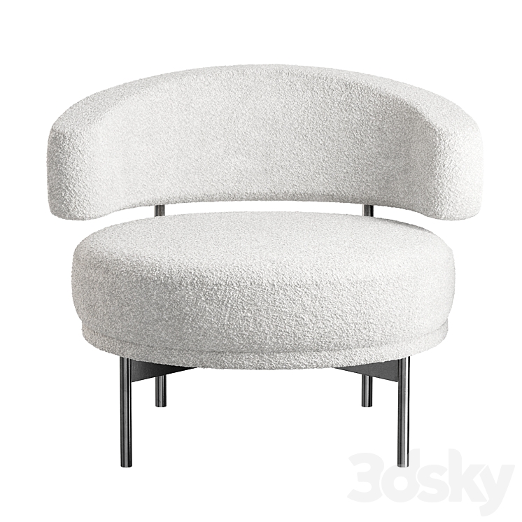 Armchair Neuilly lounge Bonaldo 3DS Max Model - thumbnail 2