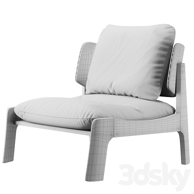 Armchair NO-GLUE from EXTETA 3DS Max Model - thumbnail 5