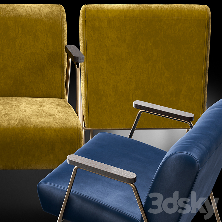 Armchair Oakstaff To4rooms 3DS Max - thumbnail 2