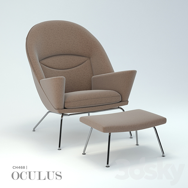 Armchair Oculus 3ds Max - thumbnail 1