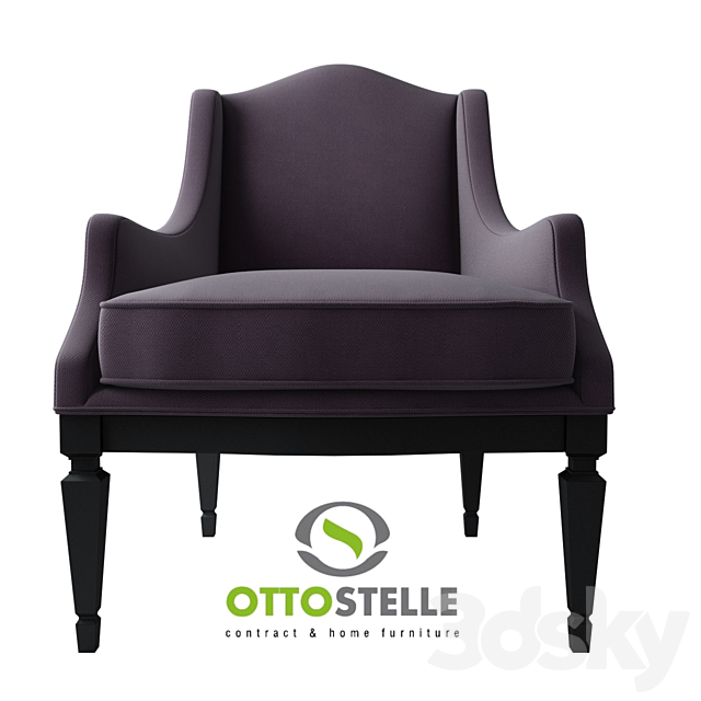 Armchair Ottostelle Emma 3ds Max - thumbnail 1