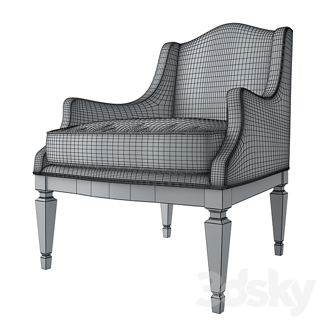 Armchair Ottostelle Emma 3ds Max - thumbnail 3