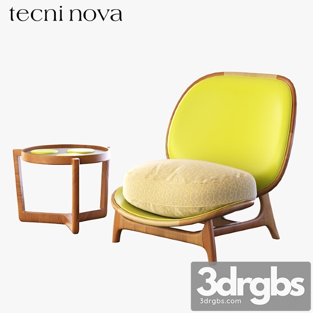 Armchair outdoor yellow tecni nova 3dsmax Download - thumbnail 1