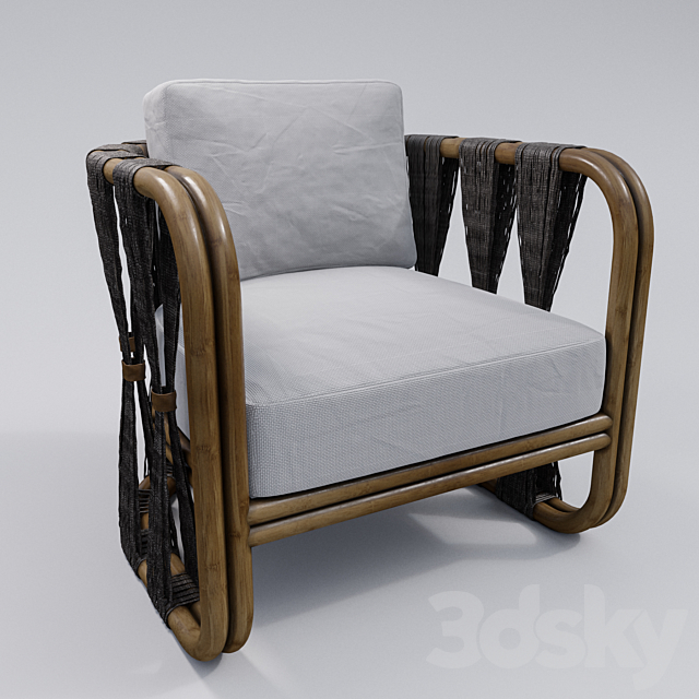 Armchair Palecek 3ds Max - thumbnail 1