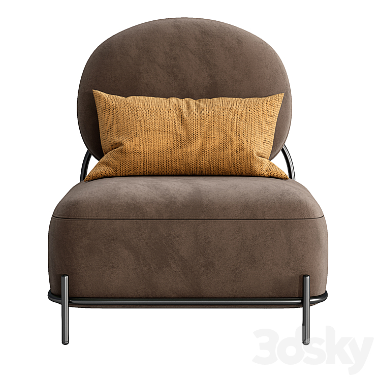 Armchair pawai 3DS Max - thumbnail 2