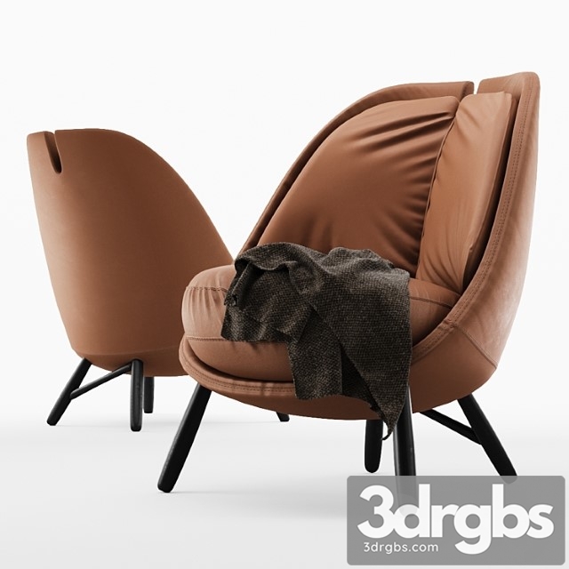 Armchair pianca calatea 3dsmax Download - thumbnail 1