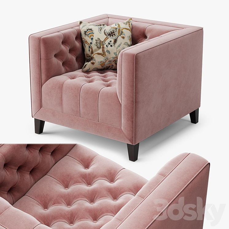 Armchair Pinkslip A 3DS Max - thumbnail 1