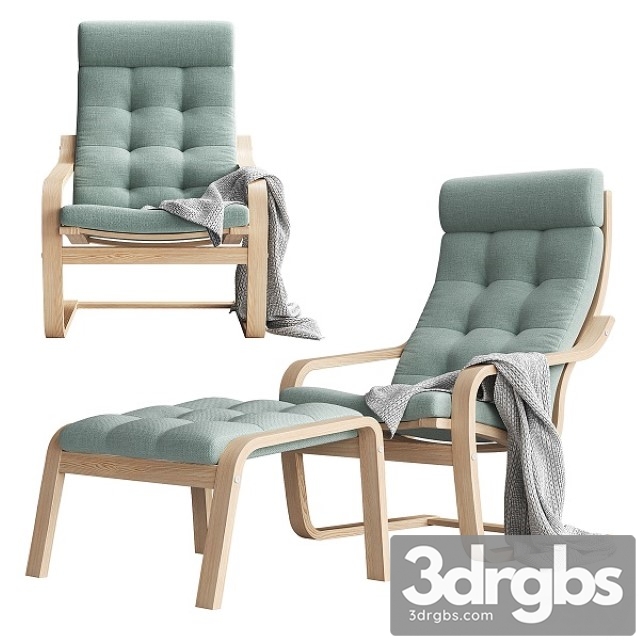 Armchair POANG By IKEA 3dsmax Download - thumbnail 1