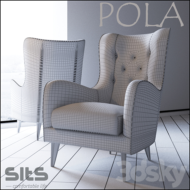 Armchair POLA 3DSMax File - thumbnail 3