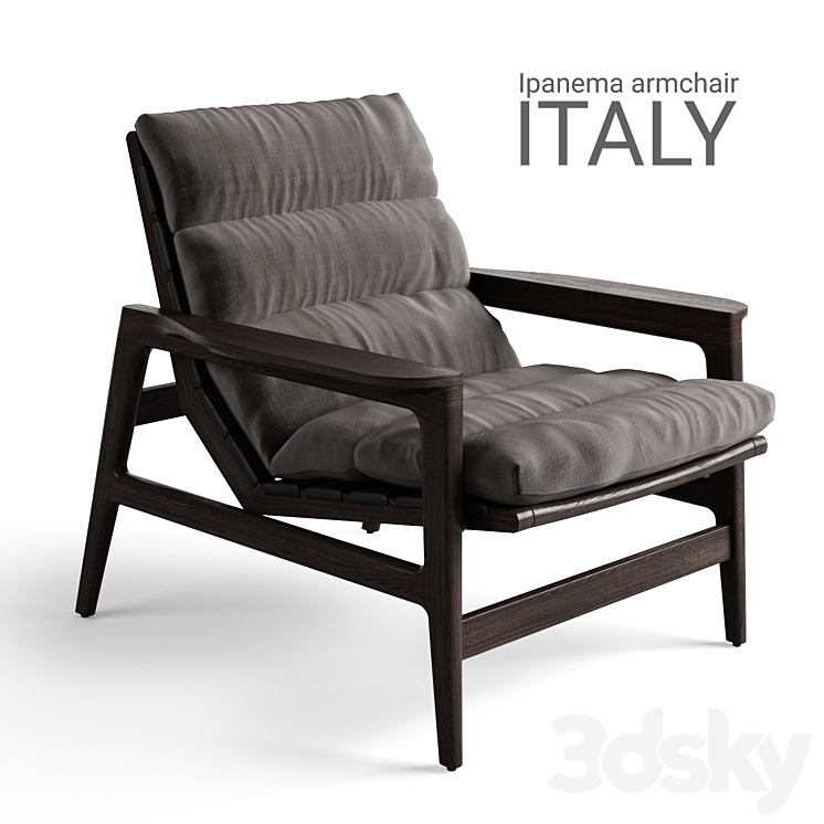 Armchair Poliform Ipanema 3DS Max - thumbnail 2