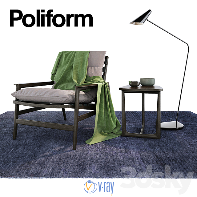 Armchair POLIFORM IPANEMA 3DSMax File - thumbnail 1