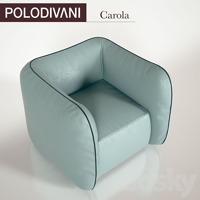 Armchair Polodivani “Carola” 3DS Max Model - thumbnail 1