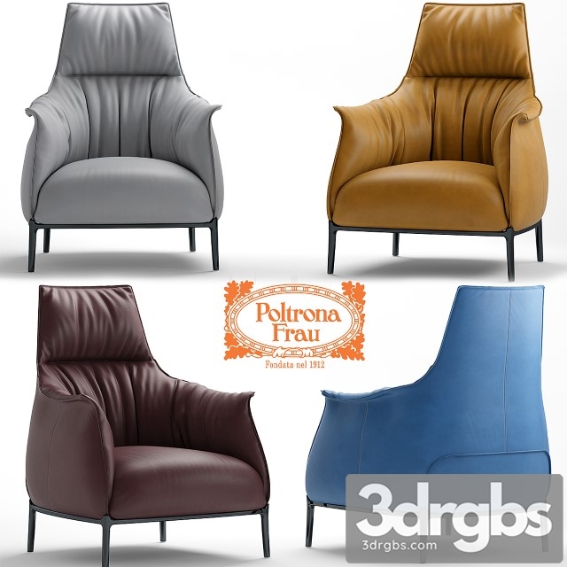 Armchair Poltrona Frau Archibald 3 3dsmax Download - thumbnail 1