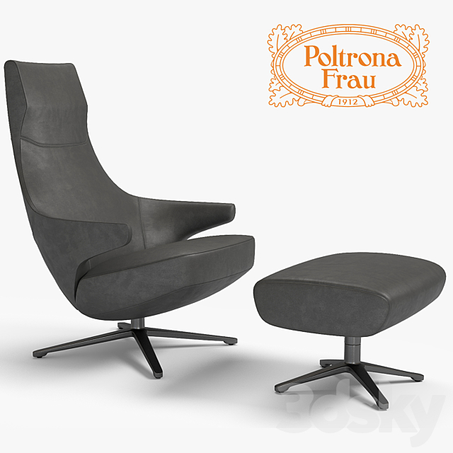 Armchair Poltrona Frau Jay 3ds Max - thumbnail 1