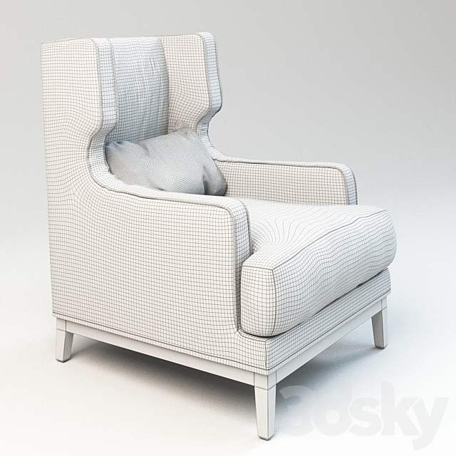 Armchair Porada Camille 3ds Max - thumbnail 2