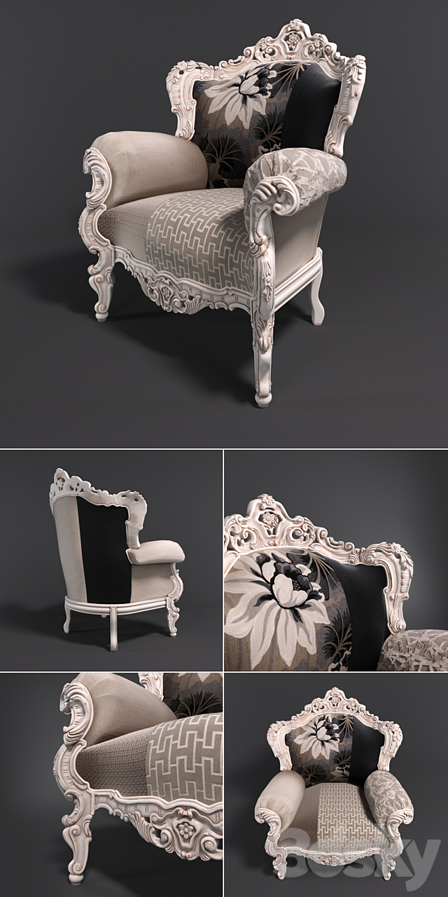 Armchair Prince 3DSMax File - thumbnail 2