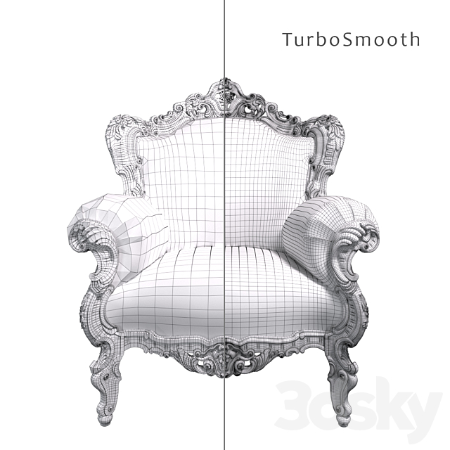 Armchair Prince 3DSMax File - thumbnail 3