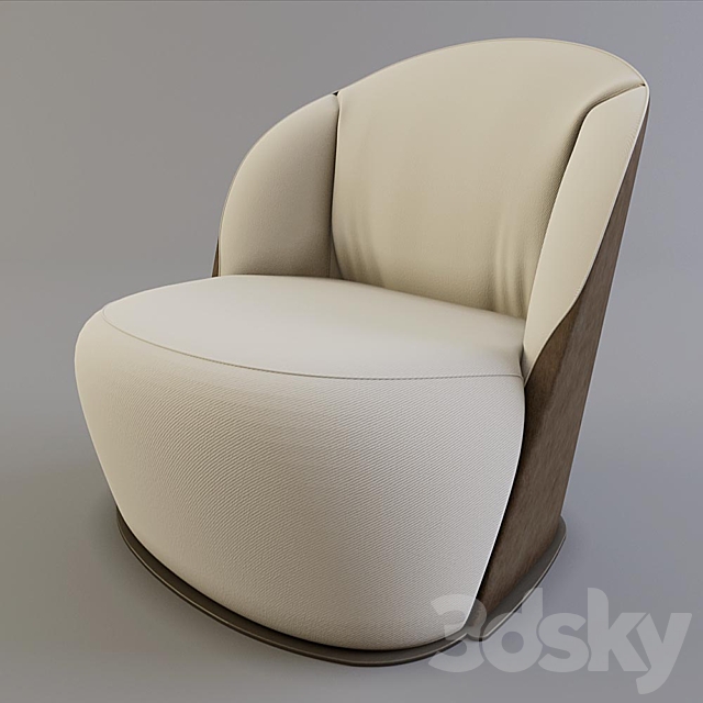 Armchair promemoria ROSASPINA 3ds Max - thumbnail 1