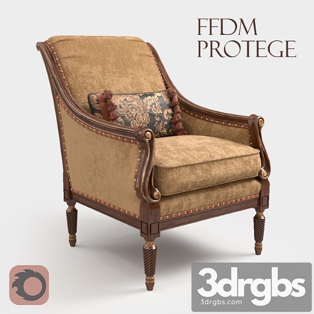 Armchair Protege Briand Ffdm 3dsmax Download - thumbnail 1