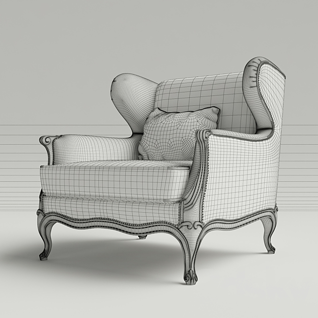 Armchair Provasi PR2832-677 3DS Max Model - thumbnail 2