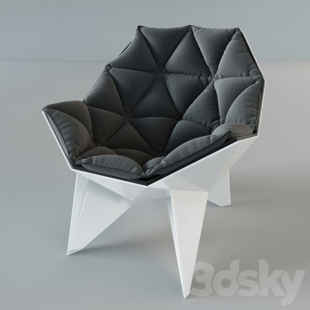 Armchair Q1 Lounge Chair 3ds Max - thumbnail 1