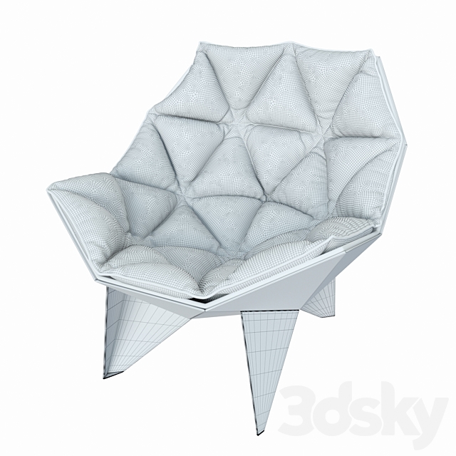 Armchair Q1 Lounge Chair 3ds Max - thumbnail 3