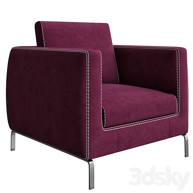 Armchair Ray CITTERIO Fabric 3DS Max - thumbnail 1