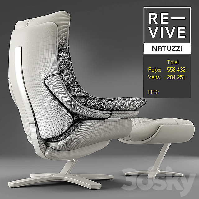 Armchair Re-vive by Natuzzi 3DSMax File - thumbnail 3