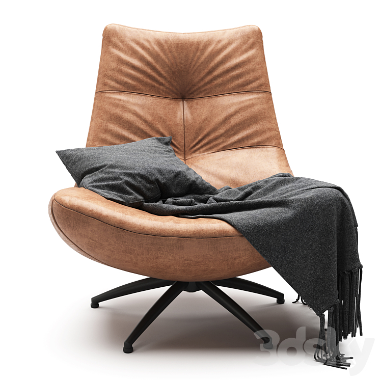 Armchair reflex 3DS Max Model - thumbnail 2