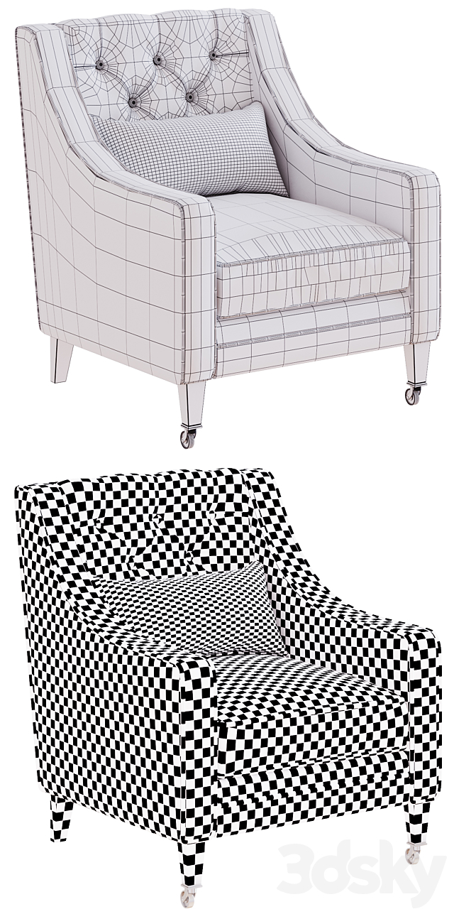 Armchair Renoir 3DSMax File - thumbnail 3