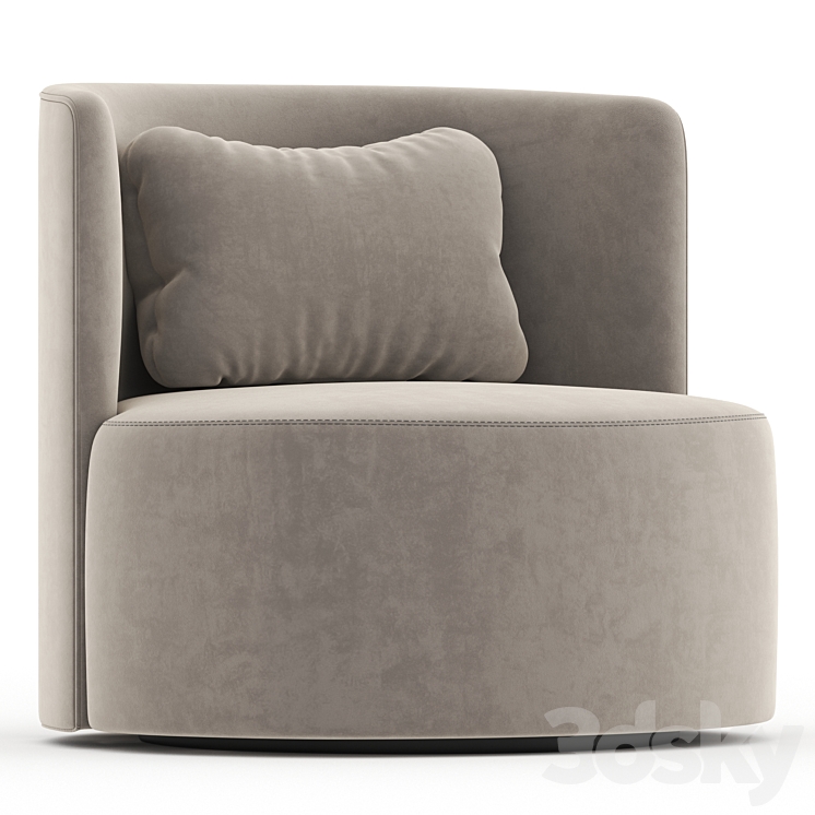 Armchair REYNAUX CURVE 3DS Max Model - thumbnail 2