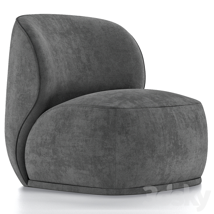 Armchair Ribera 3DS Max Model - thumbnail 2