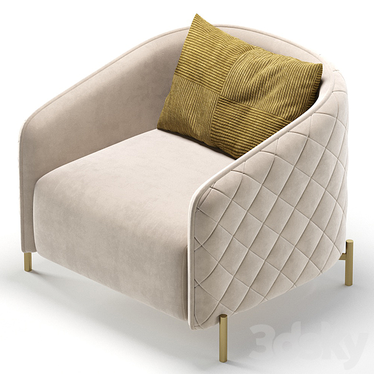 Armchair RIVAS by Cazarina Interiors 3 Colors Version\/Armchair RIVAS 3DS Max Model - thumbnail 2