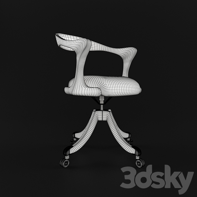 ARMCHAIR ROBERTO LAZZERONI MARLOWE 3DS Max Model - thumbnail 2