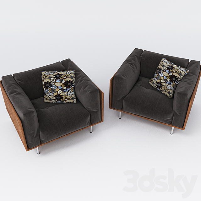 armchair ROD 3DS Max Model - thumbnail 2