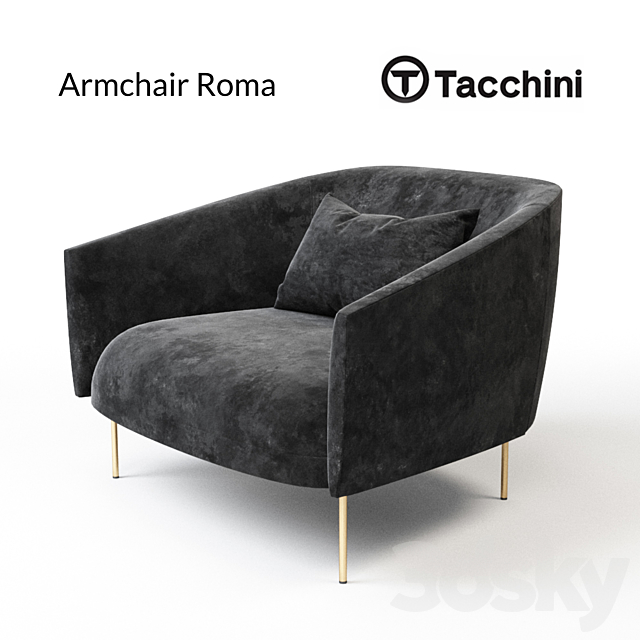 Armchair Roma | Tacchini 3DSMax File - thumbnail 1