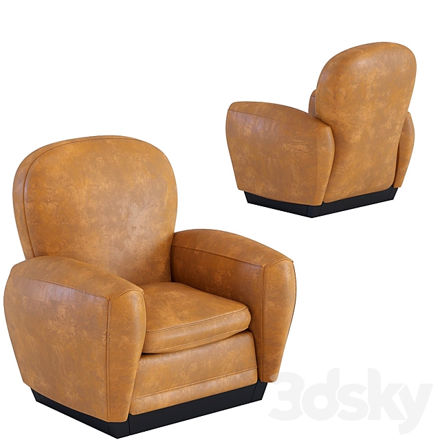 Armchair Round Vintage Smart 3ds Max - thumbnail 1