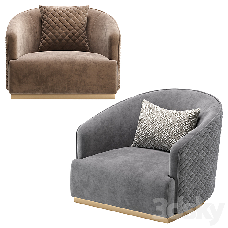 Armchair RUDAS Cazarina Interiors\/Кресло РУДАС 3DS Max Model - thumbnail 2