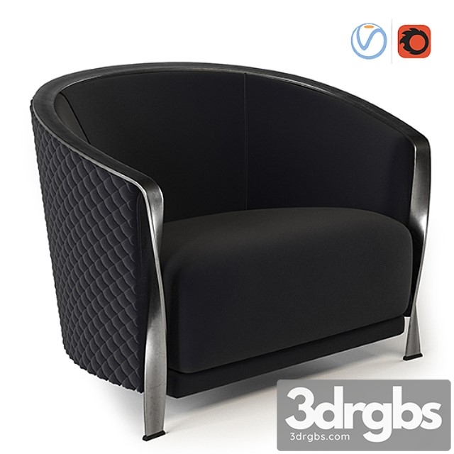 Armchair rugiano 004 As 3dsmax Download - thumbnail 1