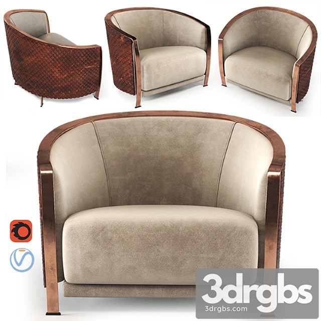 Armchair rugiano 005 As 3dsmax Download - thumbnail 1