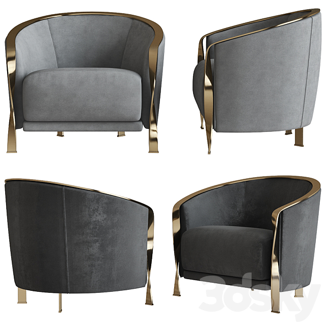 Armchair Rugiano Furniture Nella Vetrina 3ds Max - thumbnail 1