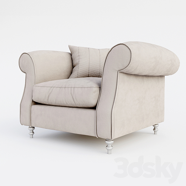 Armchair SABA italia OPIUM 3DSMax File - thumbnail 2