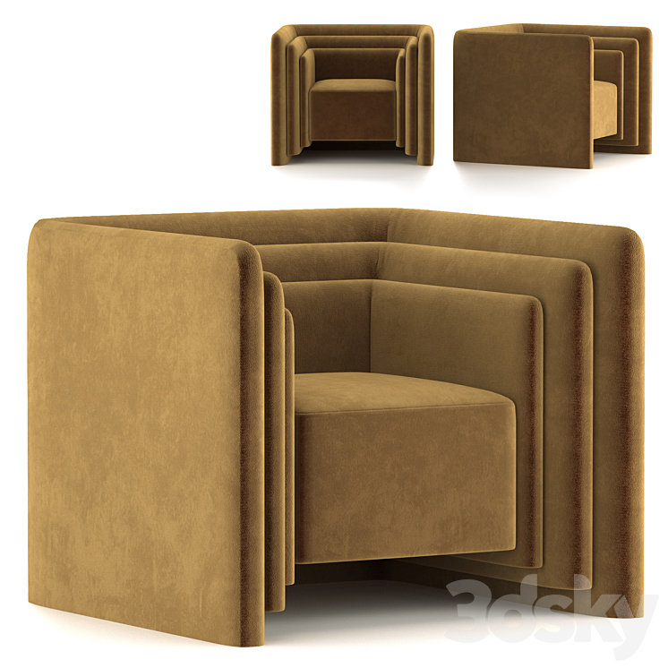 ARMCHAIR SAINT GERMAIN 3DS Max Model - thumbnail 1