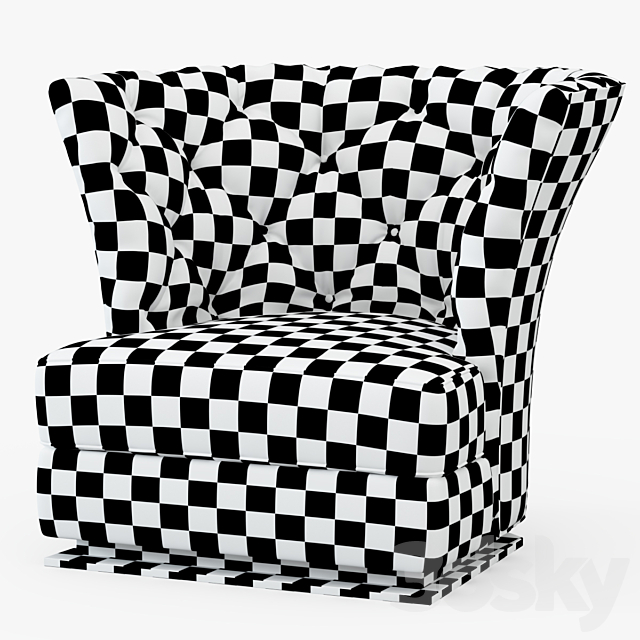 Armchair Saki-Longhi 3DS Max Model - thumbnail 2