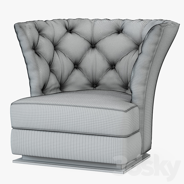 Armchair Saki-Longhi 3DS Max Model - thumbnail 3