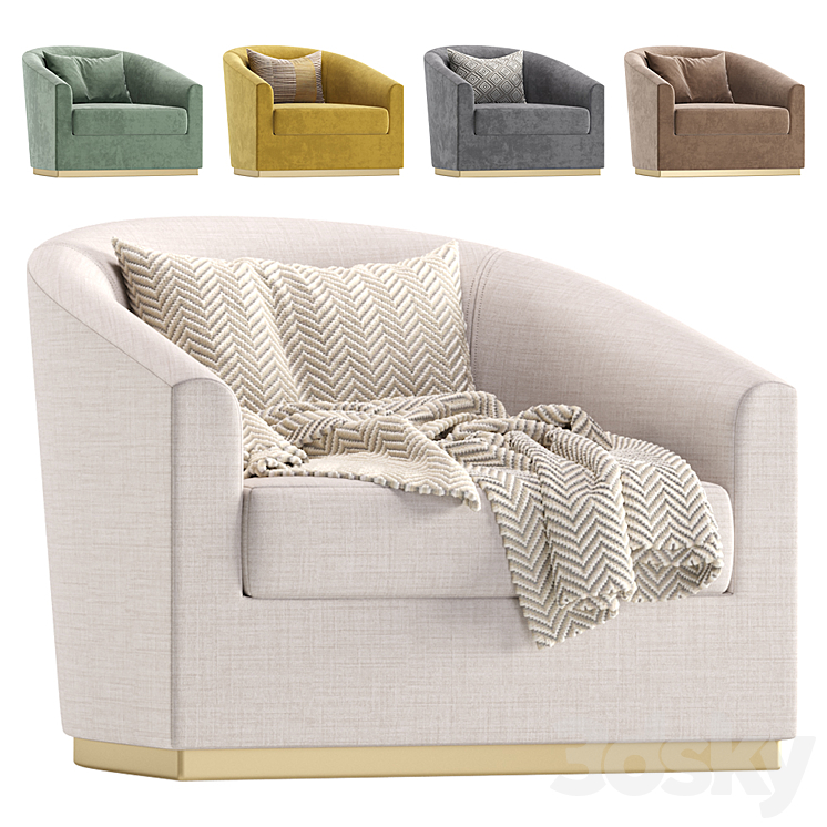 Armchair SALERNO Cazarina Interiors\/Кресло САЛЕРНО 3DS Max Model - thumbnail 1