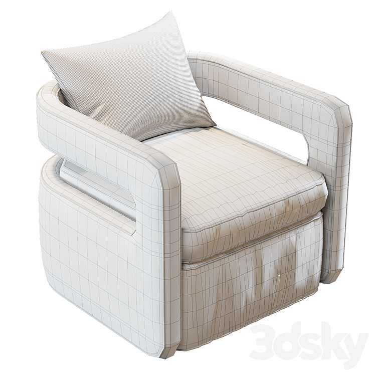 Armchair San Marino 3DS Max - thumbnail 2