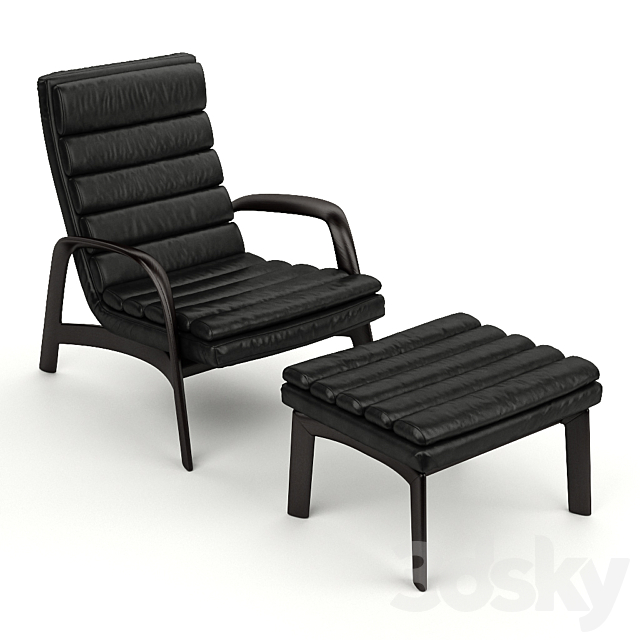 Armchair + Saville chair from Minotti 3DSMax File - thumbnail 2