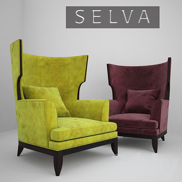 Armchair Selva 3ds Max - thumbnail 1