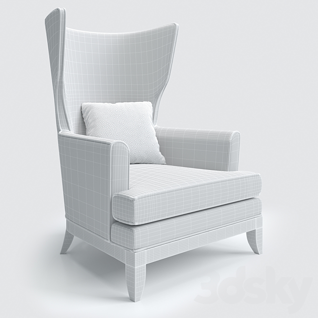 Armchair Selva Vendome 3ds Max - thumbnail 3